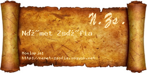 Német Zsófia névjegykártya