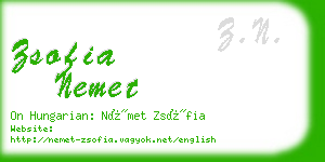 zsofia nemet business card